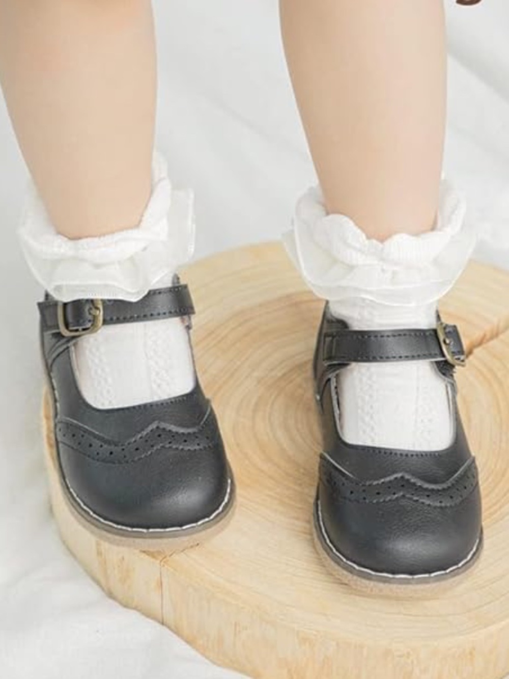 Toddler Girls Black Leather Mary Jane Dress Shoes Size EU 23  US 7